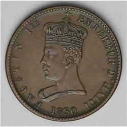 Empire - Faustin I 6 1/4 Centimes 1850, KM38, choice ch Empire - Faustin I 6 1/4 Centimes 1850, 