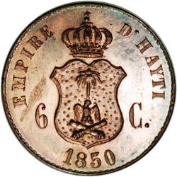 Empire - Faustin I Pattern 6 Centimes 1850, KM-Pn46, Pr Empire - Faustin I Pattern 6 Centimes 1850, 