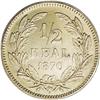 Image 2 : Republic 1/2 Real 1870A, KM32, MS64 NGC, lightly toned Republic 1/2 Real 1870A, 