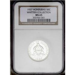 Republic - Choice Silver Duo, KM74 50 Centavos 1937, MS Republic - Choice Silver Duo, 