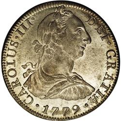 Carlos III 8 Reales 1779Mo-FF, KM106.2, MS63 NGC, a cho Carlos III 8 Reales 1779Mo-FF, 