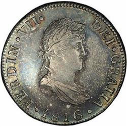 Ferdinand VII 2 Reales 1816Mo-JJ, KM93, MS62 NGC, a bea Ferdinand VII 2 Reales 1816Mo-JJ, 