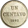 Image 2 : Republic Copper-Nickel Pattern Centavo 1892, KM-Pn7, Pr Republic Copper-Nickel Pattern Centavo 1892,