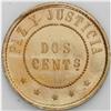 Image 2 : Republic Brass Pattern 2 Centimos 1868, KM-Pn21, nice p Republic Brass Pattern 2 Centimos 1868, 