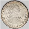 Image 1 : Carlos IV 2 Reales 1799-IJ, KM95, choice toned XF-AU, a Carlos IV 2 Reales 1799-IJ, 