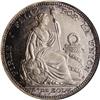 Image 1 : Republic Silver Pattern 1/5 Sol 1886 Lima, KM-PnC26, Pr Republic Silver Pattern 1/5 Sol 1886 Lima, 