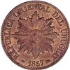 Republic 5 Centesimos 1857D, KM8, MS63 NGC Red & Brown, Republic 5 Centesimos 1857D, 