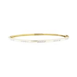 0.25 ctw Diamond Bangle Bracelet - 14KT Yellow Gold