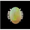 Image 2 : 8.26 ctw Opal and Diamond Ring - Platinum