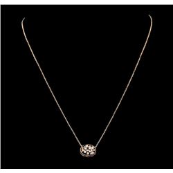 0.35 ctw Diamond Necklace - 14KT Rose Gold
