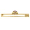 Image 6 : 18k Yellow Gold 2.50 ctw Oval Bezel Set Pink Star Sapphire Bar Pin Brooch