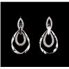 Image 1 : 0.78 ctw Diamond Earrings - 14KT White Gold