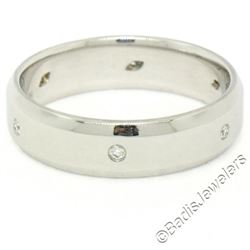 Men's Jeff Cooper Platinum 0.12 ctw Round Diamond 5.8mm Beveled Band Ring