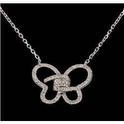 0.50 ctw Diamond Necklace - 14KT White Gold