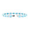 Image 3 : 20.80 ctw Turquoise And Diamond Bracelet - 14KT White Gold