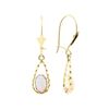 Image 2 : 0.30 ctw Opal French Wire Clip Earrings - 14KT Yellow Gold