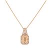 Image 1 : 14KT Rose Gold 3.44 ctw Morganite and Diamond Pendant With Chain