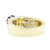 Image 3 : 3.08 ctw Sapphire And Diamond Ring - 18KT Yellow Gold