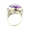 Image 4 : 17.32 ctw Amethyst and Multi-Colored Enamel Ring - 14KT Yellow Gold