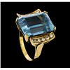 Image 4 : 26.56 ctw Spinel and Diamond Ring - 14KT Yellow Gold