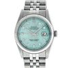 Image 2 : Rolex Mens Stainless Steel Ice Blue Diamond Datejust Wristwatch
