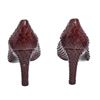 Image 2 : Sergio Rossi Dark Brown Snakeskin Pumps 37