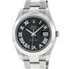 Image 1 : Rolex Mens SS 41MM Slate Roman Diamond Datejust 2 Oyster Band Wristwatch With Bo