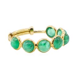 2.47 ctw Emerald Adjustable Ring - 18KT Yellow Gold