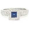 Image 1 : New Platinum Sapphire and Diamond Engagement Ring
