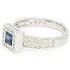 Image 4 : New Platinum Sapphire and Diamond Engagement Ring