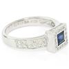 Image 5 : New Platinum Sapphire and Diamond Engagement Ring