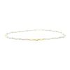 Image 1 : Two-Tone Ankle Bracelet - 14KT White and Yellow Gold