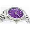 Image 5 : Rolex Mens Stainless Purple Diamond 36MM Datejust Wristwatch