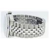Image 6 : Rolex Mens Stainless Steel Black Baguette Diamond Dial & Sapphire Datejust Wrist
