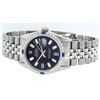 Image 8 : Rolex Mens Stainless Steel Black Baguette Diamond Dial & Sapphire Datejust Wrist