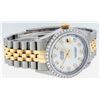 Image 5 : Rolex Mens 2 Tone 14K Mother Of Pearl Diamond 36MM Datejust Wristwatch