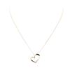 Image 1 : 0.06 ctw Diamond Heart Shaped Pendant with Chain - 14KT Rose Gold