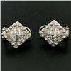 Image 2 : Barry Kieselstein Cord Platinum 0.50 ctw E VVS Diamond Pyramid Clip On Earrings