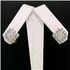 Image 3 : Barry Kieselstein Cord Platinum 0.50 ctw E VVS Diamond Pyramid Clip On Earrings