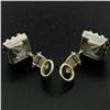 Image 8 : Barry Kieselstein Cord Platinum 0.50 ctw E VVS Diamond Pyramid Clip On Earrings