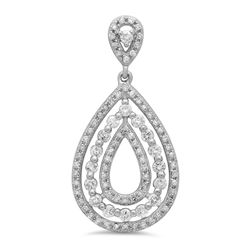 14k Gold 0.6CTW Diamond Pendant, (SI3/H)