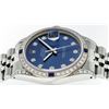 Image 5 : Rolex Mens Stainless Steel Diamond Lugs Blue Diamond & Sapphire Datejust Wristwa