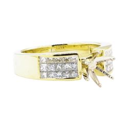 0.80 ctw Diamond Semi-Mount Ring - 18KT Yellow Gold