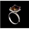 Image 4 : 4.87 ctw Ametrine and Diamond Ring - 14KT White Gold