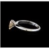 Image 3 : 14KT White Gold 0.76 ctw Pear Cut Fancy Brown Diamond Solitaire Ring