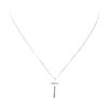 Image 2 : 0.06 ctw Diamond Cross Pendant with Chain - 14KT & 18KT White Gold