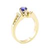 Image 4 : 1.00 ctw Blue Sapphire and Diamond Ring - 14KT Yellow Gold
