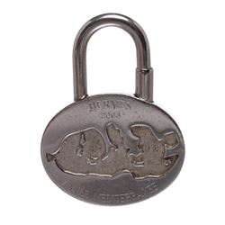 Hermes Silver Palladium Annee Mediterranee Lock Charm