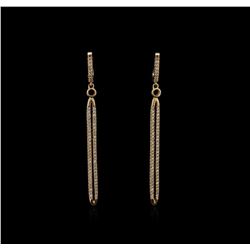 0.55 ctw Diamond Earrings - 14KT Rose Gold