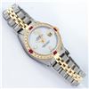 Image 3 : Rolex Ladies 2 Tone 14K MOP & Ruby Diamond Datejust Wriswatch